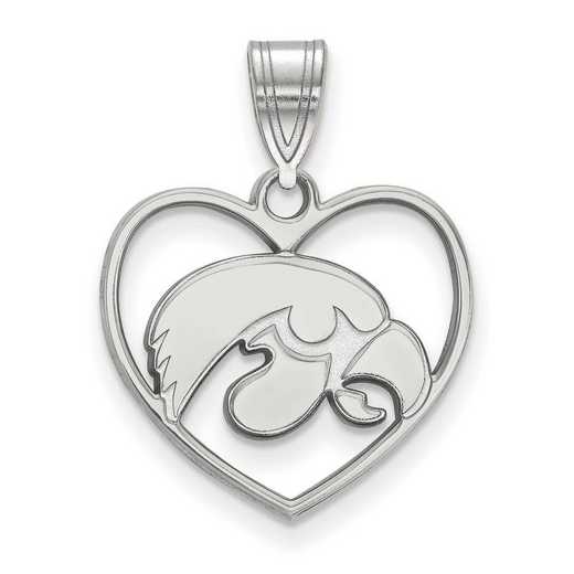 SS017UIA: SS LogoArt Univ of Iowa Pendant in Heart