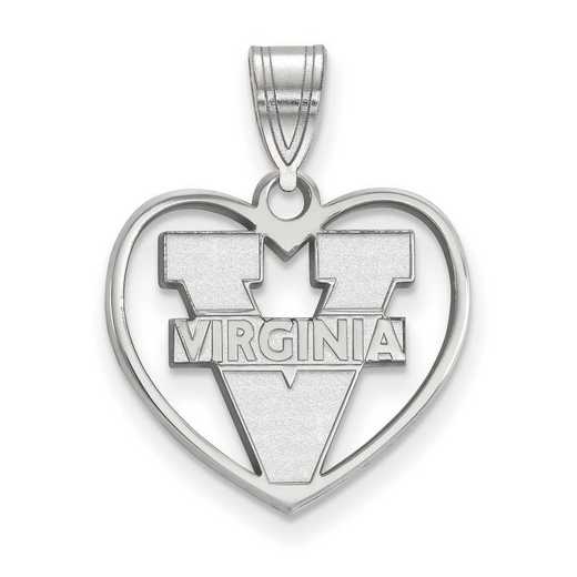 SS017UVA: SS LogoArt Univ of Virginia Pendant in Heart