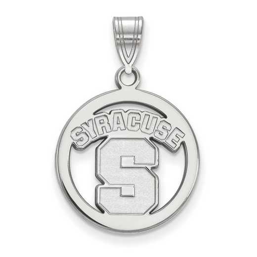 SS018SYU: SS LogoArt Syracuse Univ Med Pendant in Circle