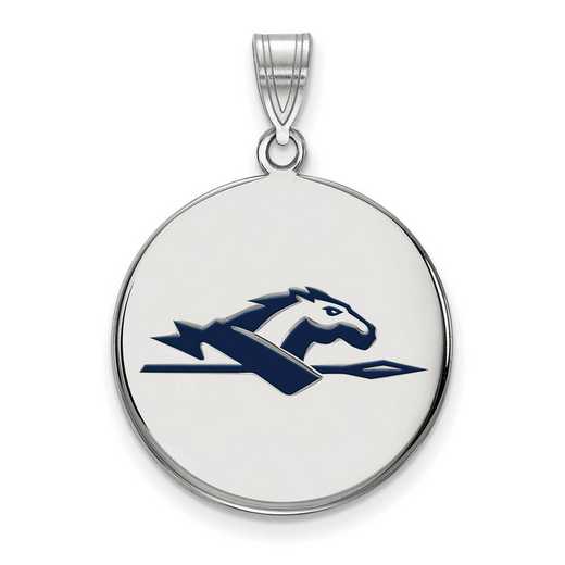 SS019LOC: SS LogoArt Longwood Univ LG Enamel Disc Pendant