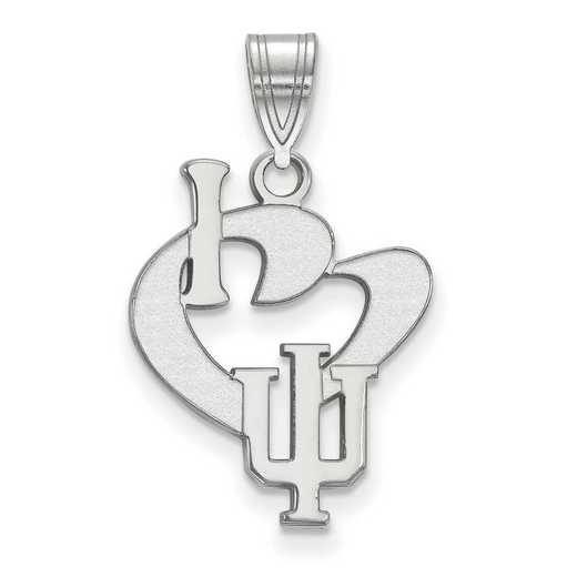 SS020IU: SS LogoArt Indiana Univ Large I Love Logo Pendant