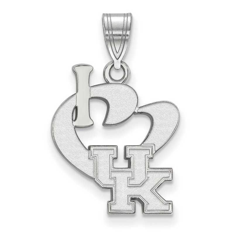 SS020UK: SS LogoArt Univ of Kentucky Large I Love Logo Pendant