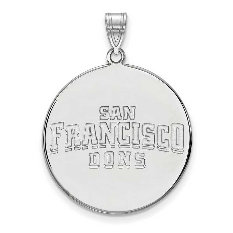 Sterling Silver San Francisco State University X-Large Disc Pendant by LogoArt