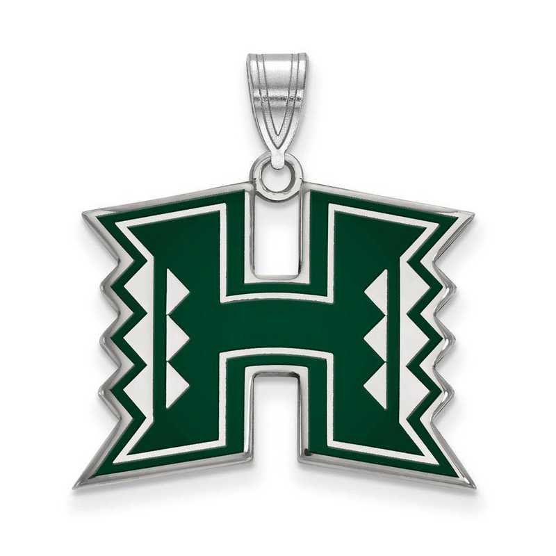 SS021UHI: SS LogoArt The Univ of Hawaii LG Enamel Pendant