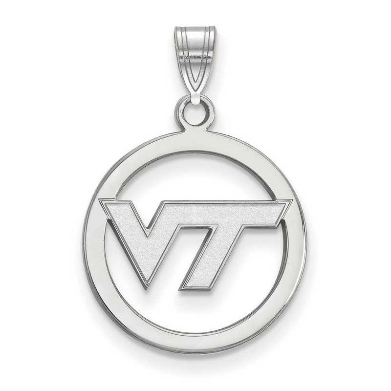 SS027VTE: SS LogoArt Virginia Tech Med Pendant in Circle