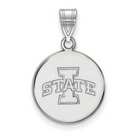Collegiate Iowa State University Sterling Silver LogoArt Iowa State University Medium Disc Pendant