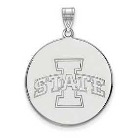 Collegiate Iowa State University Sterling Silver LogoArt Iowa State University Medium Disc Pendant
