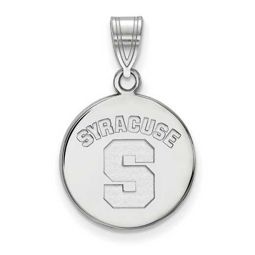 SS043SYU: SS LogoArt Syracuse Univ Medium Disc Pendant