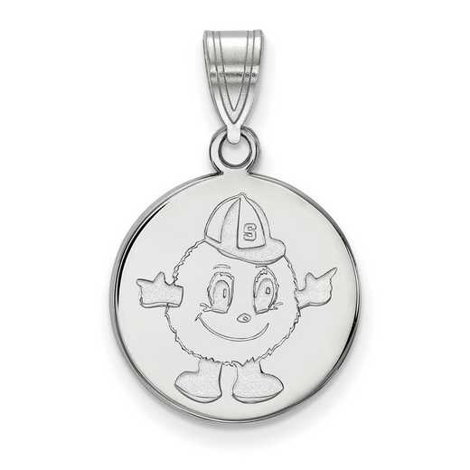 SS045SYU: SS LogoArt Syracuse Univ Medium Disc Pendant