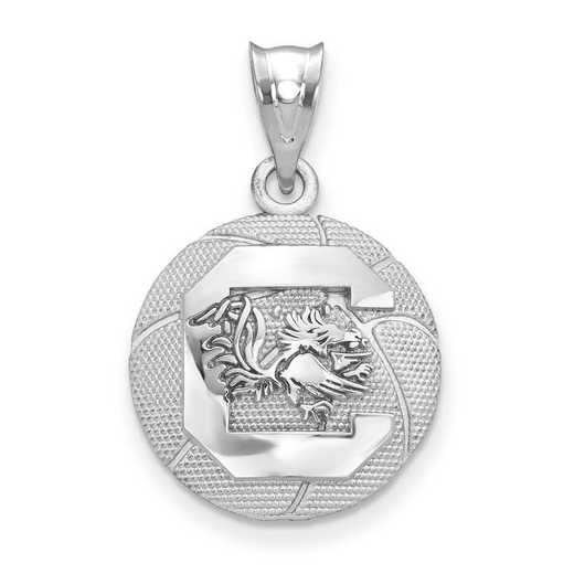 SS507USO: SS The Univ of South Carolina Basketball Pendant