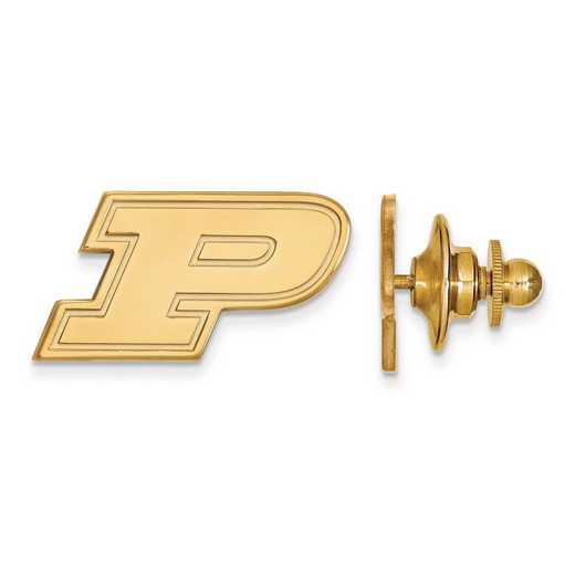 GP011PU: Sterling Silver w/GP LogoArt Purdue Lapel Pin