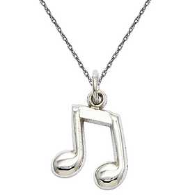 14k White Gold RN Charm Pendant 20mmx12mm