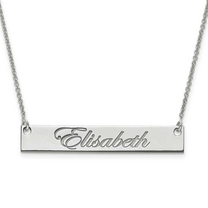 Цепочки с именем Зара. Name Bar Necklaces.. Medium серебром. Цепочка с именем Tommy.