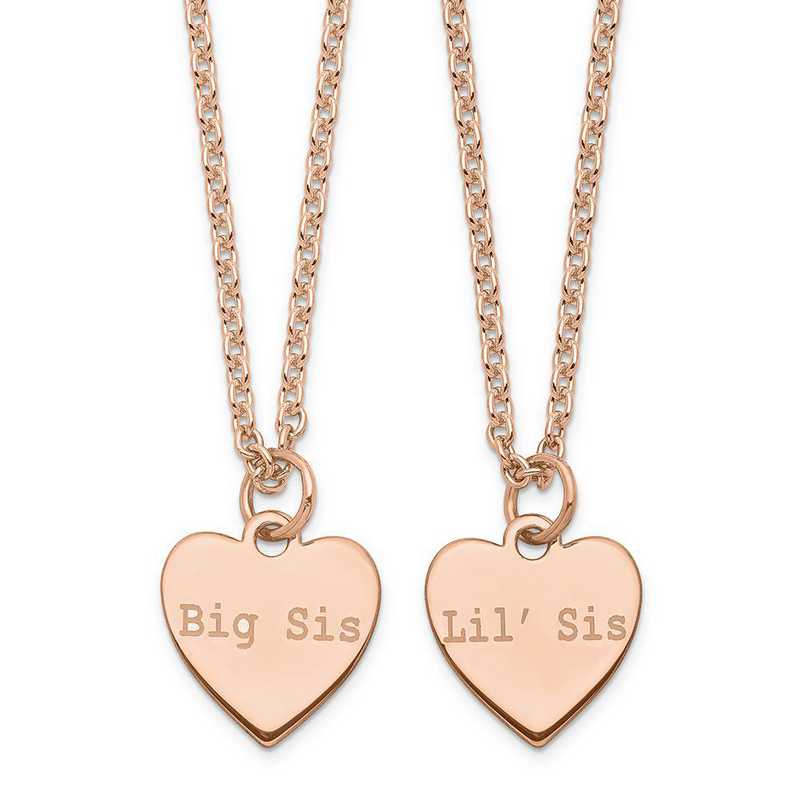 Sterling Silver Engravable Heart Polished Front and Back Disc Charm Pendant