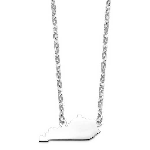 XNA706W-KY: 14k White Gold KY State Pendant with chain