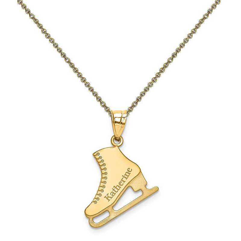 Charms for Bracelets and Necklaces 10k Yellow Gold Ice Skater Charm
