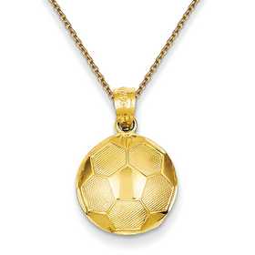 14k gold soccer ball pendant
