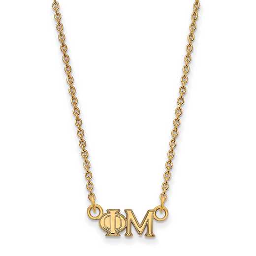 GP006PHM-18: 925 YGFP Logoart PM Necklace