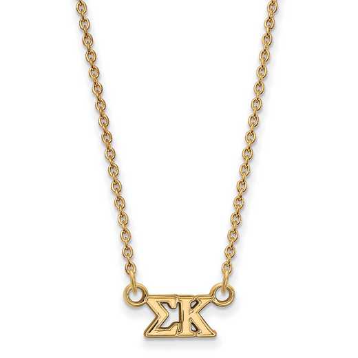 GP006SKP-18: 925 YGFP Logoart SP Necklace