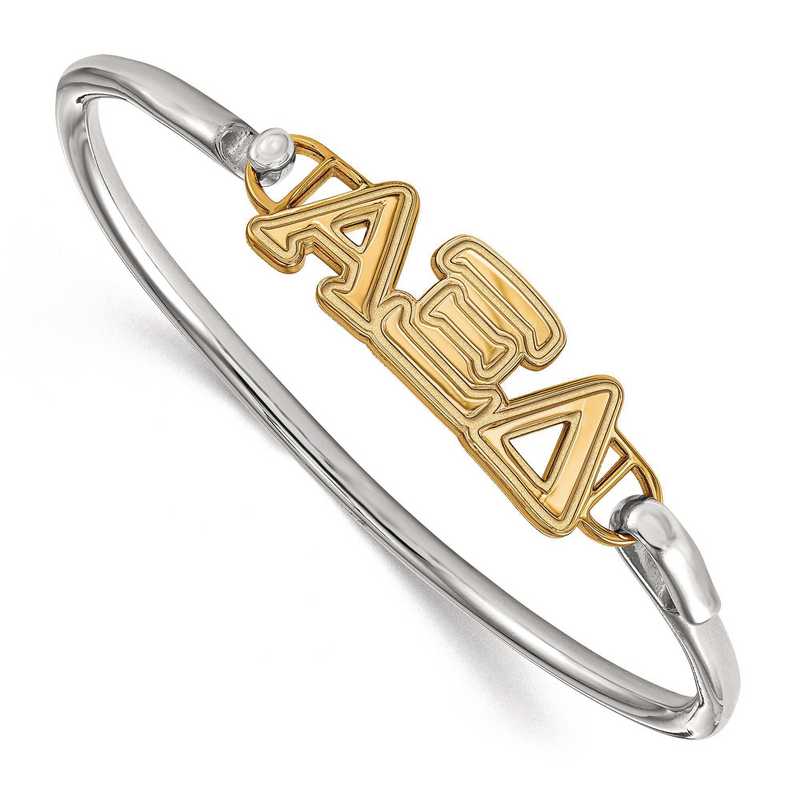 Sterling Silver Gold Plated LogoArt Alpha Xi Delta Small Hook and