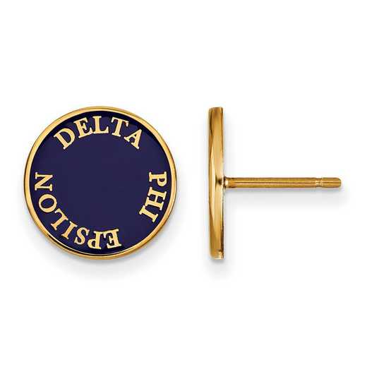 GP019DPH: SS w/GP LogoArt Delta Phi Epsilon Enameled Post Earrings