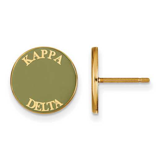 GP019KD: SS w/GP LogoArt Kappa Delta Enameled Post Earrings