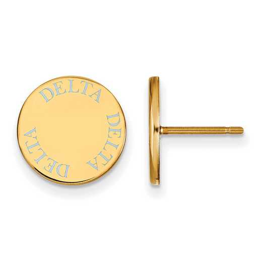 GP020DDD: SS w/GP LogoArt Delta Delta Delta Enameled Post Earrings