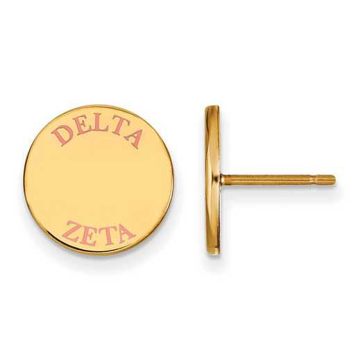 GP020DZ: SS w/GP LogoArt Delta Zeta Enameled Post Earrings