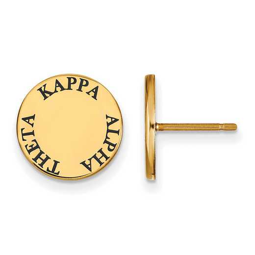 GP020KAT: SS w/GP LogoArt Kappa Alpha Theta Enameled Post Earrings