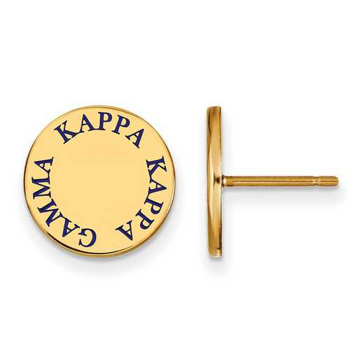 GP020KKG: SS w/GP LogoArt Kappa Kappa Gamma Enameled Post Earrings