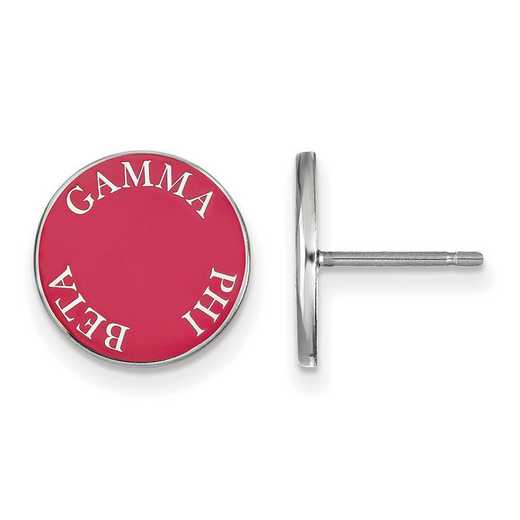 SS019GPB: SS Rh-plated LogoArt Gamma Phi Beta Enameled Post Earrings
