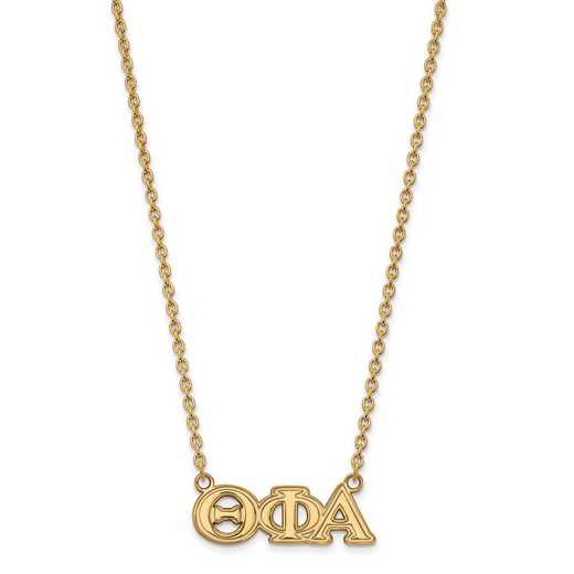 GP007TPA-18: SS w/GP LogoArt Theta Phi Alpha Medium Pend w/Necklace