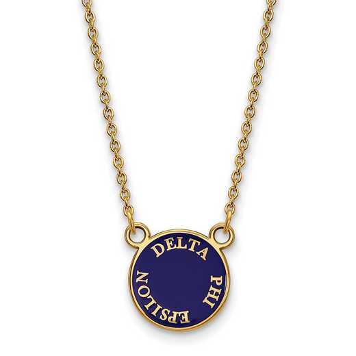 GP012DPH-18: SS w/GP LogoArt Delta Phi Epsilon Sm Enamel Pend w/Necklace