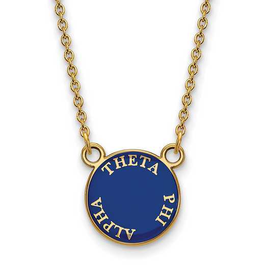 GP012TPA-18: SS w/GP LogoArt Theta Phi Alpha Sm Enamel Pendant w/Necklace