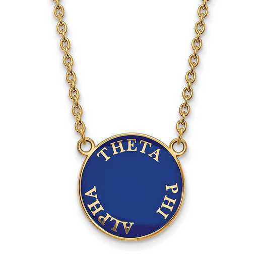 GP013TPA-18: SS w/GP LogoArt Theta Phi Alpha Large Enamel Pend w/Necklace