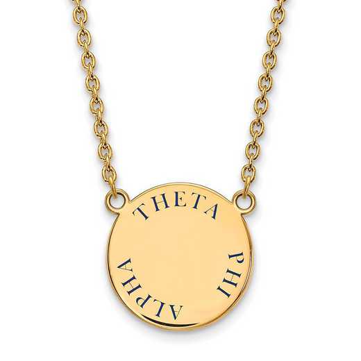 GP015TPA-18: SS w/GP LogoArt Theta Phi Alpha Large Enamel Pend w/Necklace