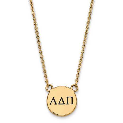 Logoart Sterling Silver Gp Kappa Kappa Gamma Small Enamel Pendant Necklace