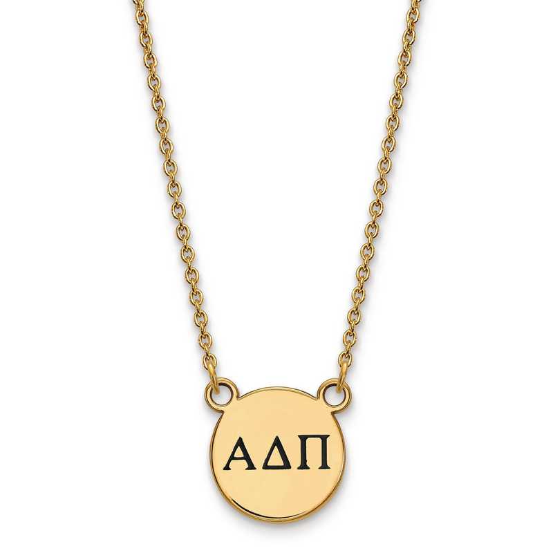 Logoart Sterling Silver Gp Alpha Gamma Delta Large Enamel Pendant Necklace