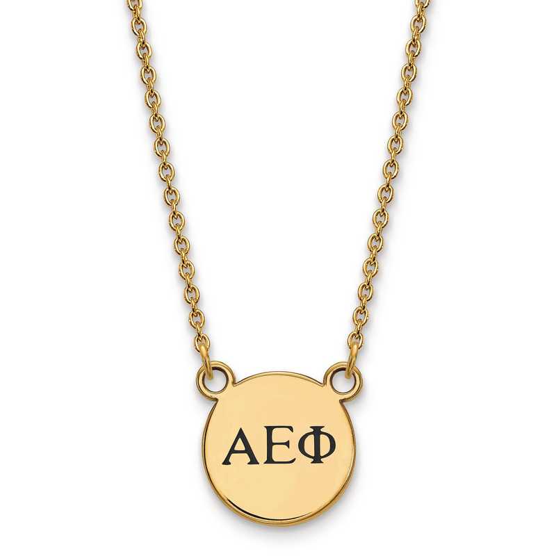 Sterling Silver w//GP LogoArt Alpha Delta Pi XS Pendant Sterling Silver