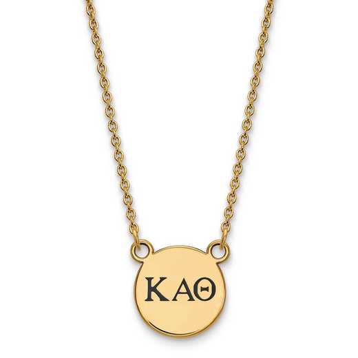 GP016KAT-18: SS w/GP LogoArt Kappa Alpha Theta Sm Enl Pend w/Necklace