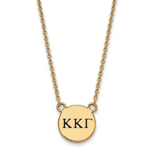 GP016KKG-18: SS w/GP LogoArt Kappa Kappa Gamma Sm Enl Pend w/Necklace