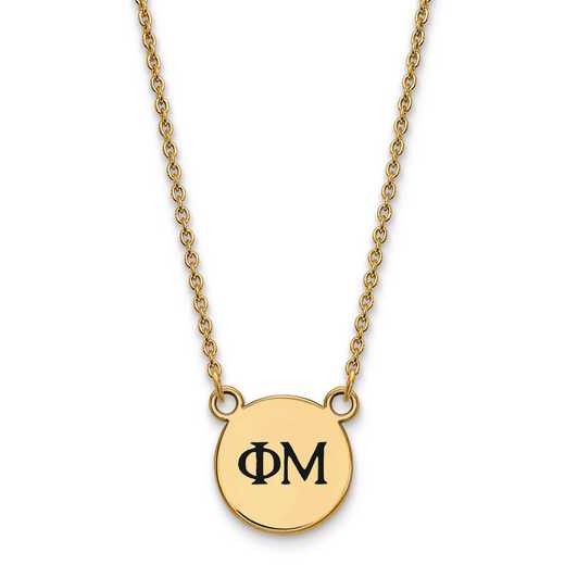 GP016PHM-18: SS w/GP LogoArt Phi Mu Sm Enl Pend w/Necklace