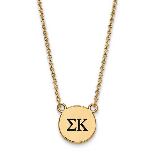 GP016SKP-18: SS w/GP LogoArt Sigma Kappa Sm Enl Pend w/Necklace