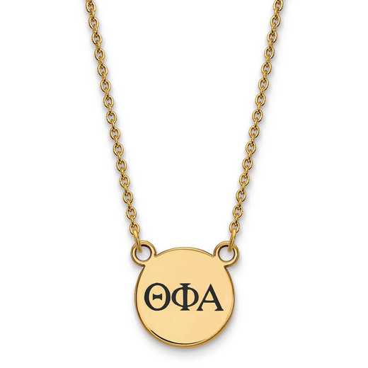 GP016TPA-18: SS w/GP LogoArt Theta Phi Alpha Sm Enl Pend w/Necklace