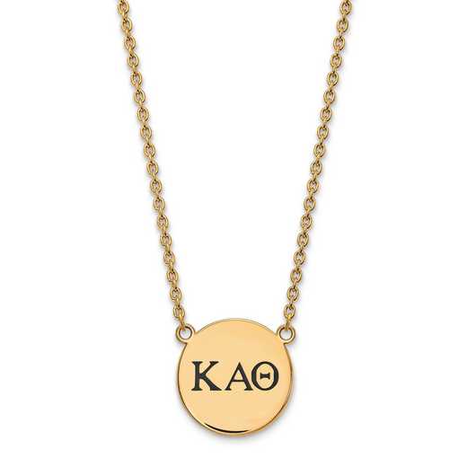 GP017KAT-18: SS w/GP LogoArt Kappa Alpha Theta Large Enl Pend w/Necklace