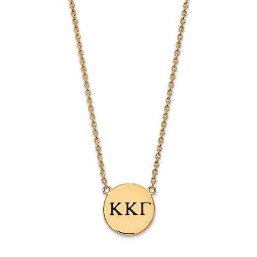 GP017KKG-18: SS w/GP LogoArt Kappa Kappa Gamma Large Enl Pend w/Necklace