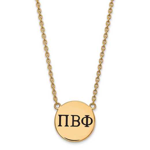 GP017PBP-18: SS w/GP LogoArt Pi Beta Phi Large Enl Pend w/Necklace