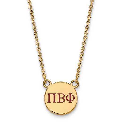 GP027PBP-18: SS w/GP LogoArt Pi Beta Phi Sm Enl Pend w/Necklace