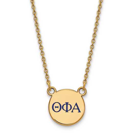 GP027TPA-18: SS w/GP LogoArt Theta Phi Alpha Sm Enl Pend w/Necklace