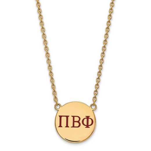 GP028PBP-18: SS w/GP LogoArt Pi Beta Phi Large Enl Pend w/Necklace